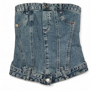 Zara Classic Blue Denim Corset